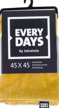Everydays by Intratuin Kissenbezug Samt gelb 45 x 45 cm