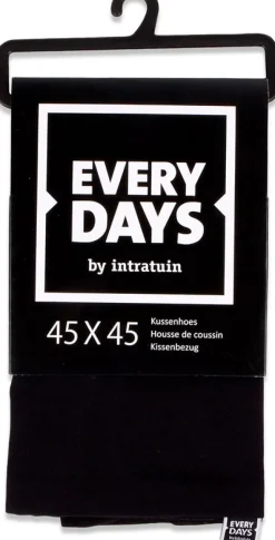 Everydays by Intratuin Kissenbezug Baumwolle schwarz 45 x 45 cm