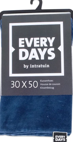 Everydays by Intratuin Kissenbezug Samt blau 30 x 50 cm