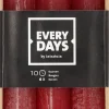 Everydays by Intratuin Stabkerzen Rustic rot 10 Std. 6 St.