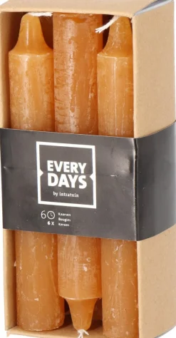 Everydays by Intratuin Stabkerzen Rustic orange 6 Std. 6 St.