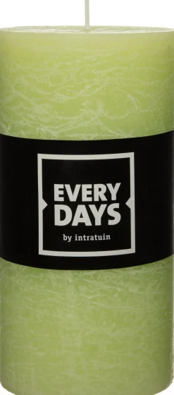 Everydays by Intratuin Stumpenkerze Rustic D 6,8 cm H 13 cm grün