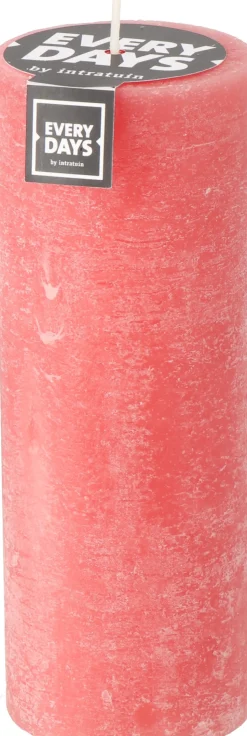 Everydays by Intratuin Stumpenkerze Rustic koralle 100 Std. D 7 H 19 cm
