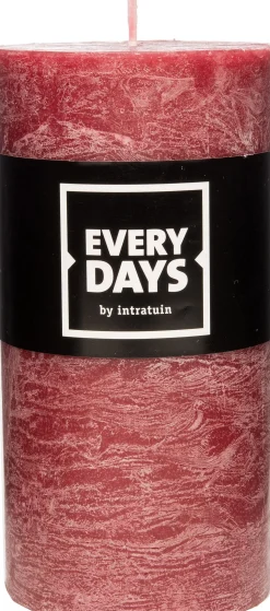 Everydays by Intratuin Stumpenkerze Rustic weinrot D 7 H 13 cm