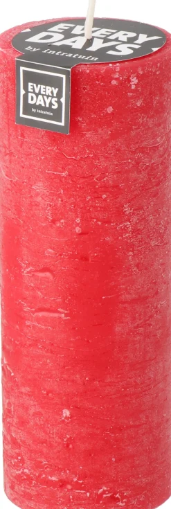 Everydays by Intratuin Stumpenkerze Rustic rot 100 Std. D 7 H 19 cm