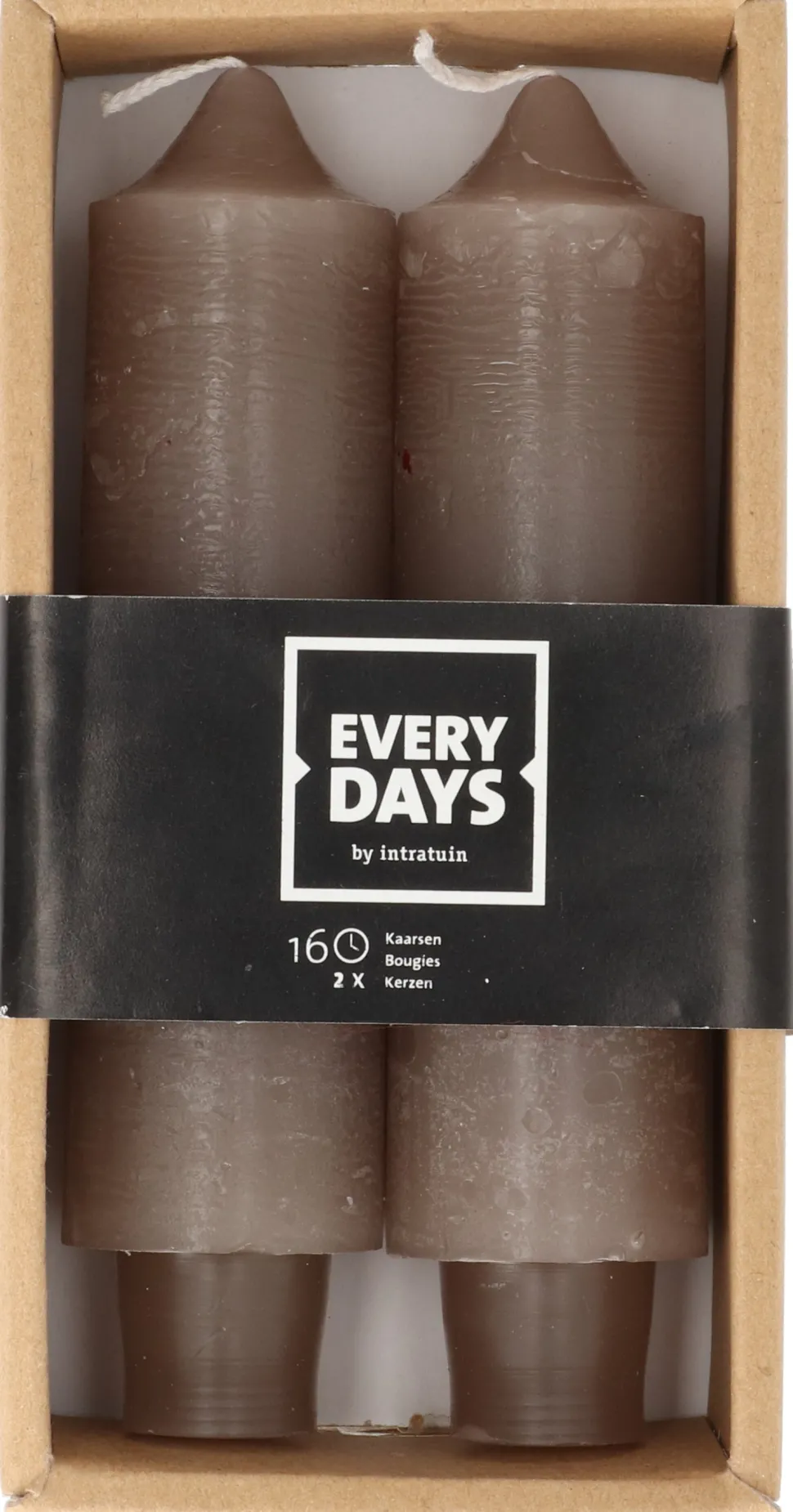 Everydays by Intratuin Stabkerzen Rustic taupe 16 Std. 2 St.