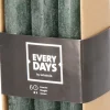 Everydays by Intratuin Stabkerzen Rustic grün 6 Std. 6 St.