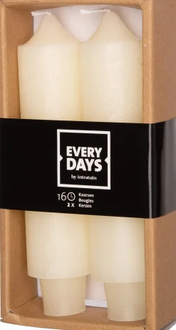 Everydays by Intratuin Stabkerzen Rustic creme 16 Std. 2 St.