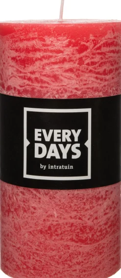 Everydays by Intratuin Stumpenkerze Rustic rot D 6,8 H 13 cm