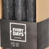 Everydays by Intratuin Stabkerzen Rustic schwarz 6 Std. 6 St.