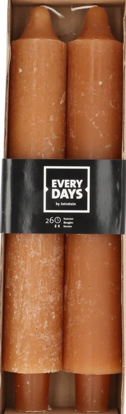 Everydays by Intratuin Stabkerzen Rustic orange 26 Std. 2 St.