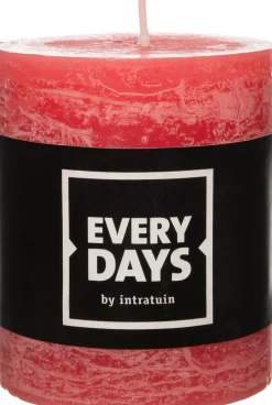 Everydays by Intratuin Stumpenkerze Rustic rot D 6,8 cm H 8 cm