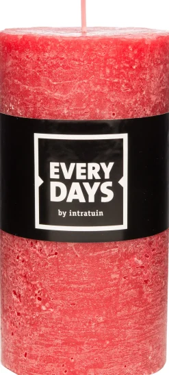 Everydays by Intratuin Stumpenkerze Rustic rot D 7 H 13 cm