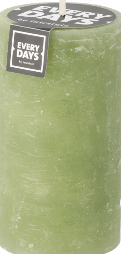 Everydays by Intratuin Stumpenkerze Rustic hellgrün 75 Std. D 7 H 13 cm