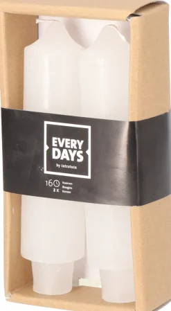 Everydays by Intratuin Stabkerzen Rustic weiß 16 Std. 2 St.