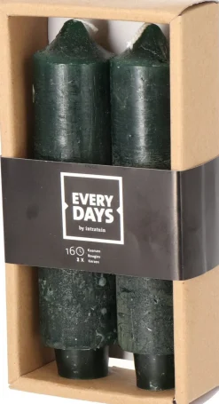 Everydays by Intratuin Stabkerzen Rustic grün 16 Std. 2 St.