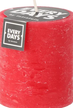 Everydays by Intratuin Stumpenkerze Rustic rot 45 Std. D 7 H 8 cm