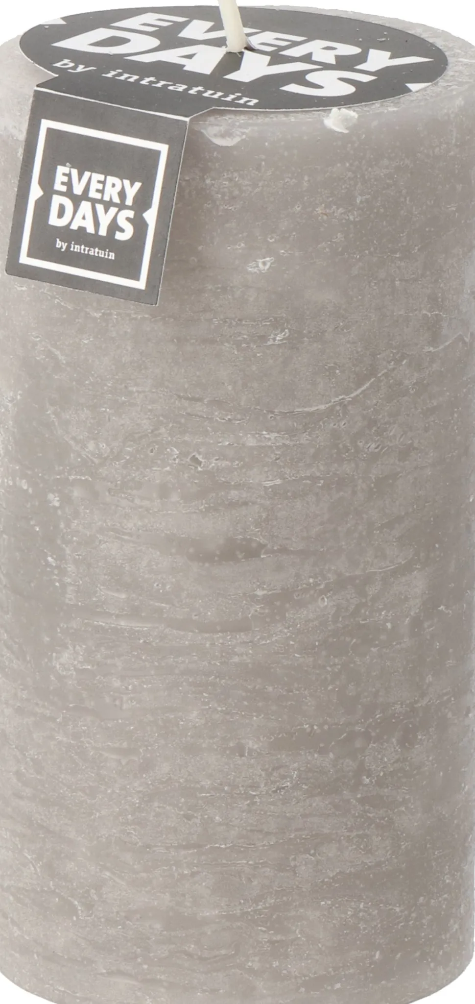 Everydays by Intratuin Stumpenkerze Rustic hellgrau 75 Std. D 7 H 13 cm