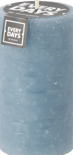 Everydays by Intratuin Stumpenkerze Rustic jeansblau 75 Std. D 7 H 13 cm