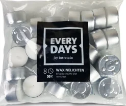 Everydays by Intratuin Teelichter weiß 8 Std. 30 St.
