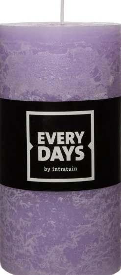 Everydays Stumpenkerze Rustic lila D 6,8 H 13 cm