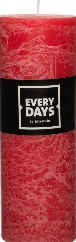 Everydays Stumpenkerze Rustic rot D 6,8 H 19 cm