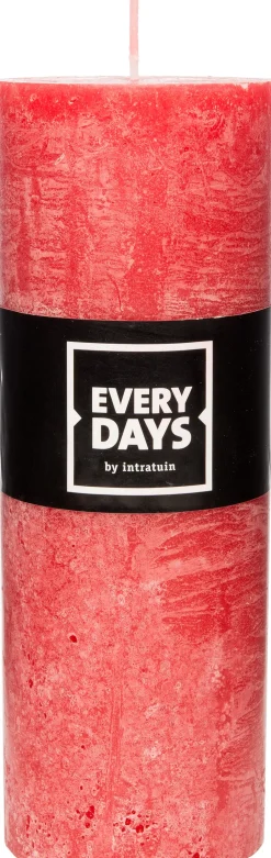 Everydays Stumpenkerze Rustic rot D 7 H 19 cm