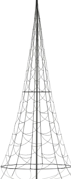 Fairybell Fahnenmast-Beleuchtung H 600 cm mit 1200 LEDs bunt