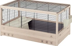 Ferplast Kaninchenstall Arena 100 x 62,5 x 51 cm naturell / schwarz