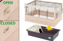 Ferplast Kaninchenstall Arena 100 x 62,5 x 51 cm naturell / schwarz