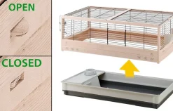 Ferplast Kaninchenstall Arena 125 x 64,5 x 51 cm naturell