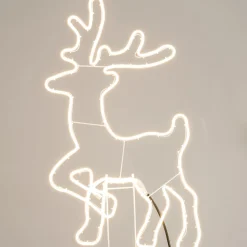 Gartenstecker Rentier mit LED Beleuchtung  50 x 2 x 88 cm warmweiß