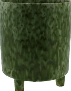 Gina Da Blumentopf mit Füßen Crus grün D 20 H 24 cm