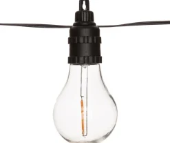 Glühbirnenlichterkette innen/außen 5 m mit 10 Birnen warmweiß