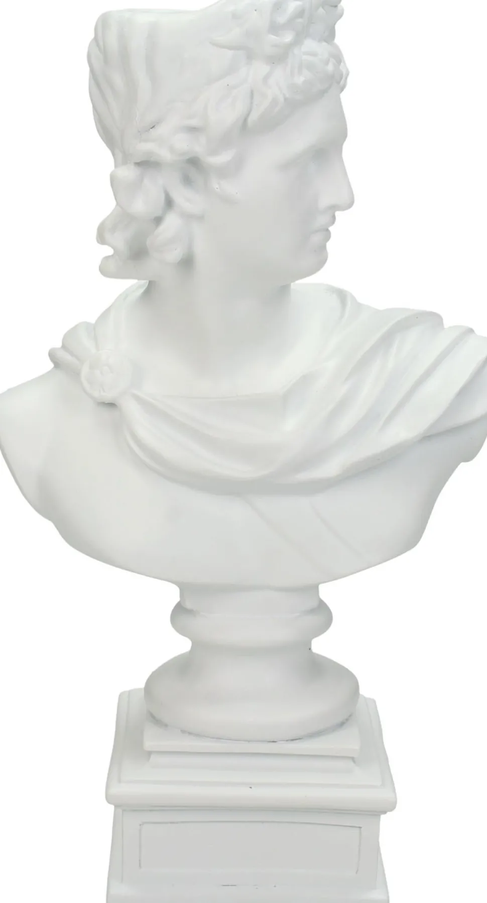 HD Collection Kerzenständer Roman weiß 15 x 8,5 x 24 cm