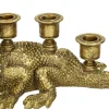 HD Collection Kerzenständer Aurum Eidechse gold 35 x 14,5 x 16 cm