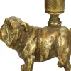 HD Collection Kerzenständer Hund gold 12 x 6,5 x 11,2 cm