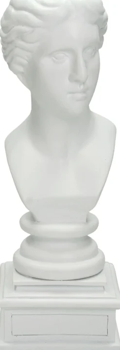 HD Collection Kerzenständer Roman weiß 8,5 x 7,5 x 21,5 cm