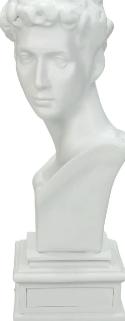 HD Collection Kerzenständer Roman weiß 8,8 x 8,5 x 21,5 cm