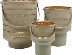 HD Collection Teelichthalter Sunset beige 17 x 15 x 19 cm