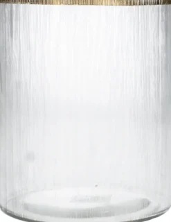 HD Collection Teelichthalter Art transparent D 12,5 H 15 cm