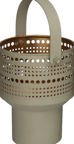 HD Collection Teelichthalter Sunset beige 14 x 12 x 15 cm