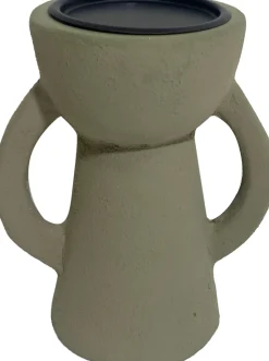 House of Nature Kerzenständer Sarnia grün 15 x 11 x 18 cm