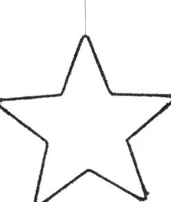 House of Seasons kerstfiguur Stern schwarz D 40 H 0,50 cm