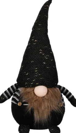 House of Seasons kerstfiguur Wichtel Karel schwarz 25 x 21 x 53 cm