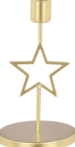 House of Seasons Kerzenständer Stern gold 17 x 9 x 9 cm