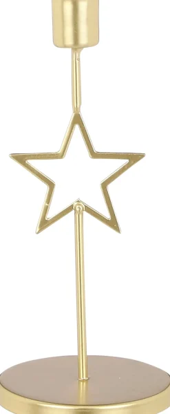 House of Seasons Kerzenständer Stern gold 21 x 9 x 9 cm