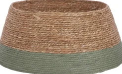 House of Seasons Korb für Weihnachtsbaum grün / braun D 58 H 26 cm