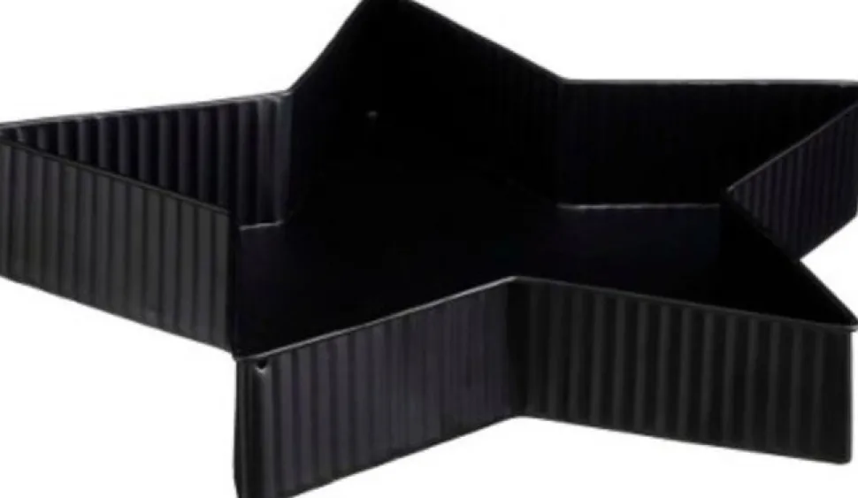 House of Seasons Tablett Stern schwarz 36 x 36 x 6 cm