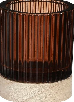 House of Seasons Teelichthalter Cala braun D 7,5 H 9 cm